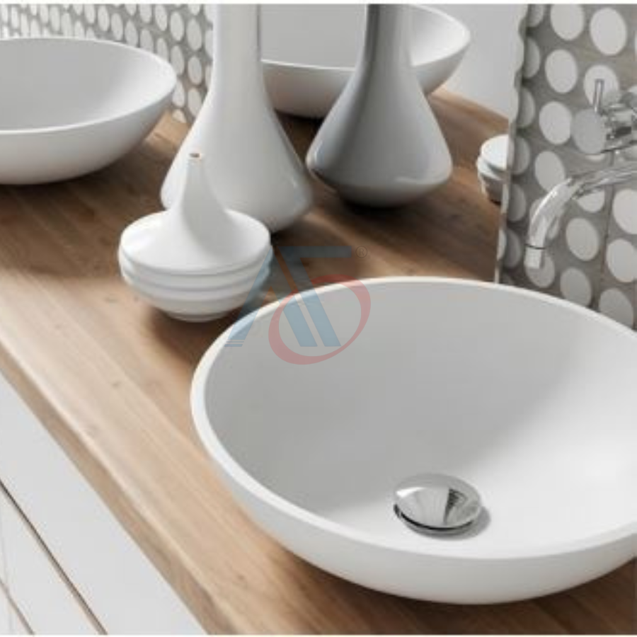 Nên Chọn Lavabo Đá Solid Surface Hay Chậu Sứ?